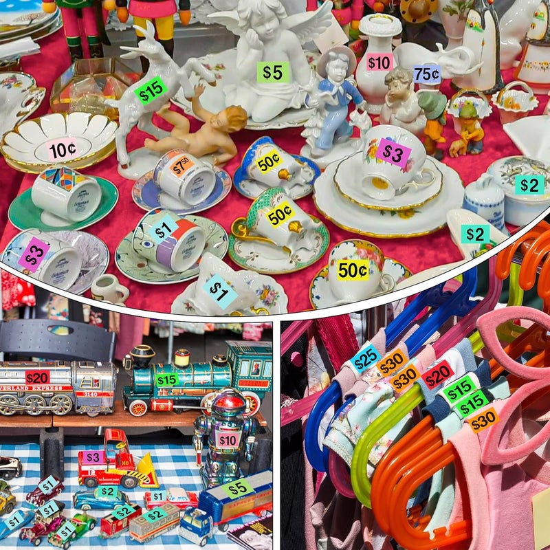 Gushu 5460 Pcs Garage Sale Stickers, 1/2" X 3/4" Yard Sale Price Tags Stickers Rectangle Preprinted Price Labels for Fle Market Sale - Image 5